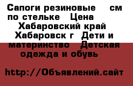 Сапоги резиновые 18 см по стельке › Цена ­ 150 - Хабаровский край, Хабаровск г. Дети и материнство » Детская одежда и обувь   